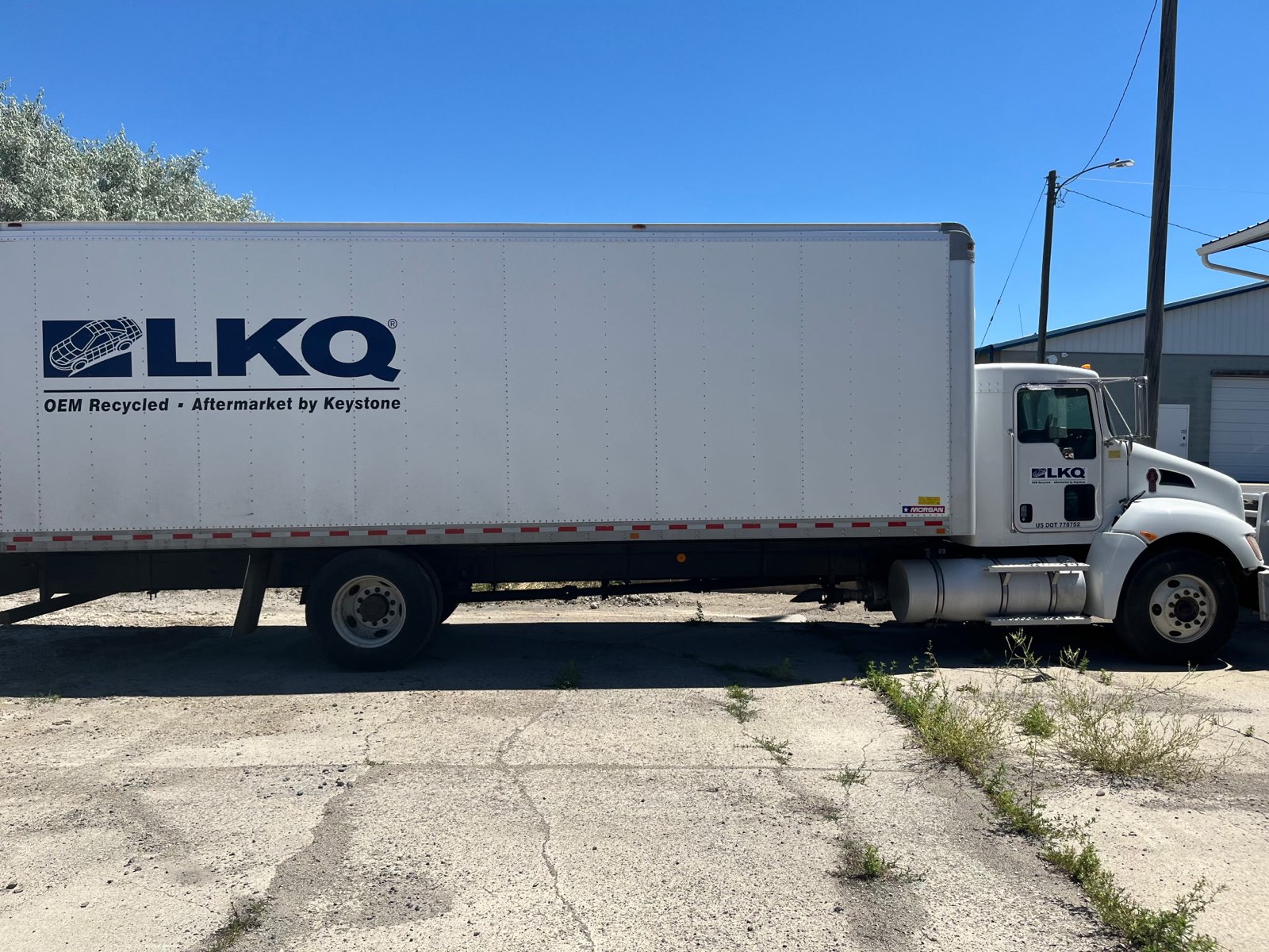 Commercial box truck cleaned on site